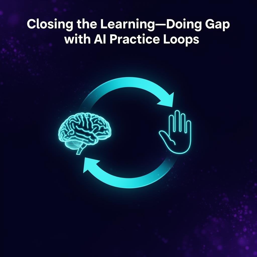 Closing the Learning–Doing Gap with AI Practice Loops | GuruNow.ai Blog